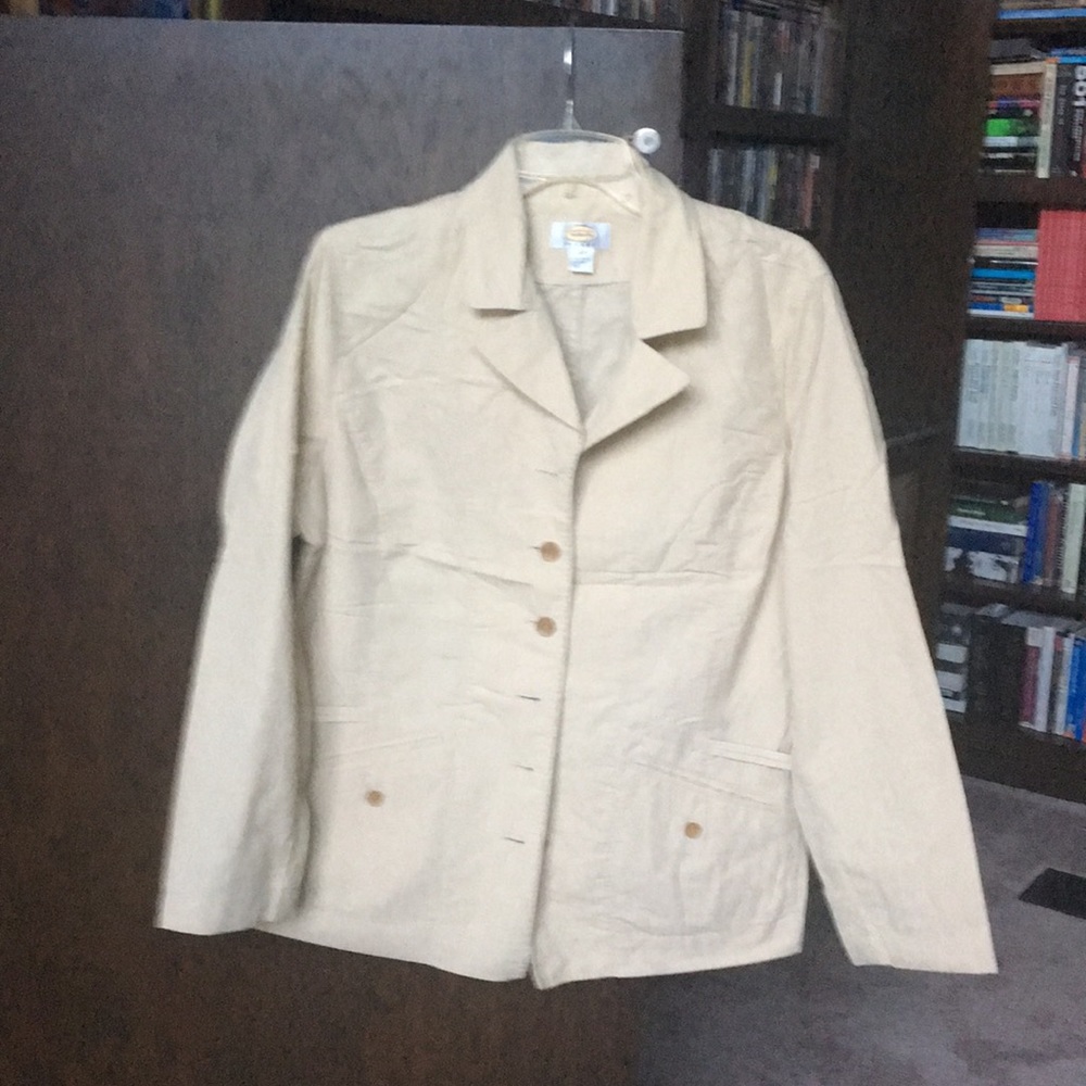 Talbots spring jacket tan 14W